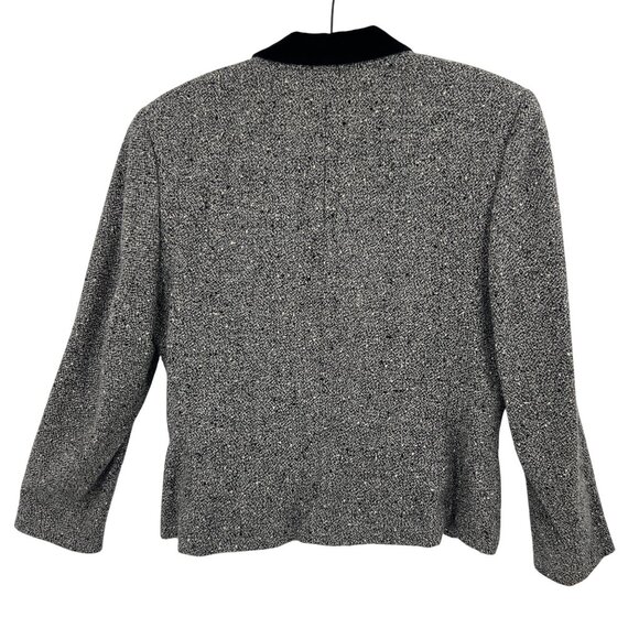 Pendleton Wool Blazer Size 12 Black Velvet Collar Vintage Made in USA Office - Picture 2 of 7